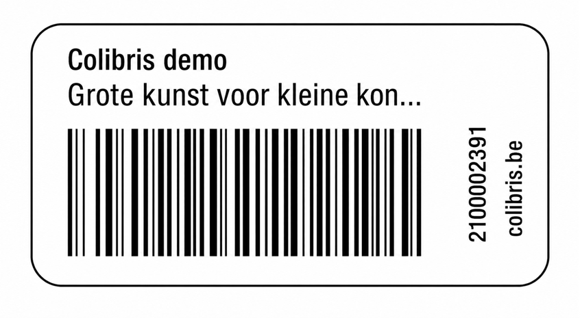 Barcodelabel uit de Zebra labelprinter