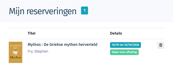 Bibliotheek reserveringen